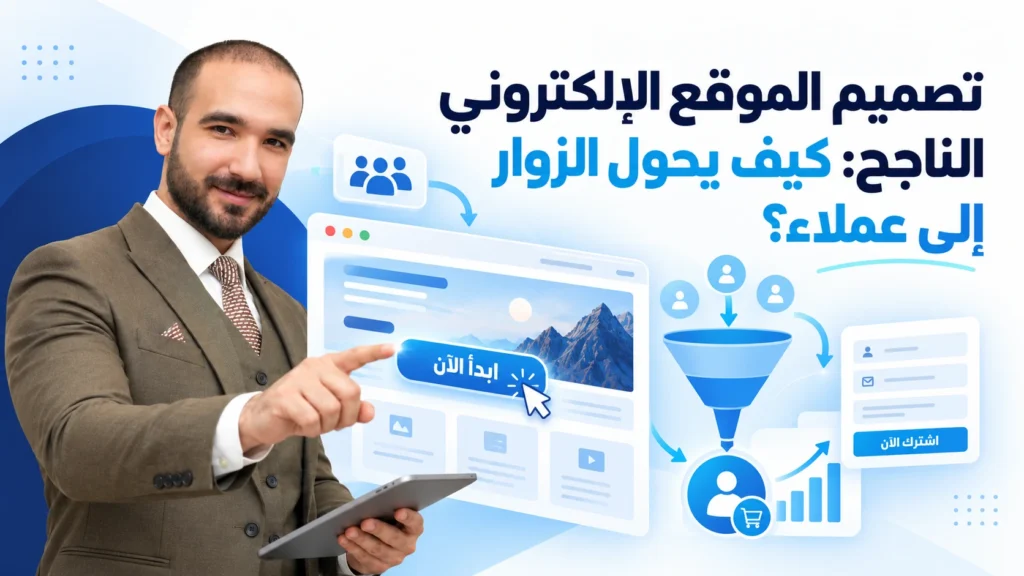 تصميم الموقع الإلكتروني الناجح: كيف يحول الزوار إلى عملاء؟