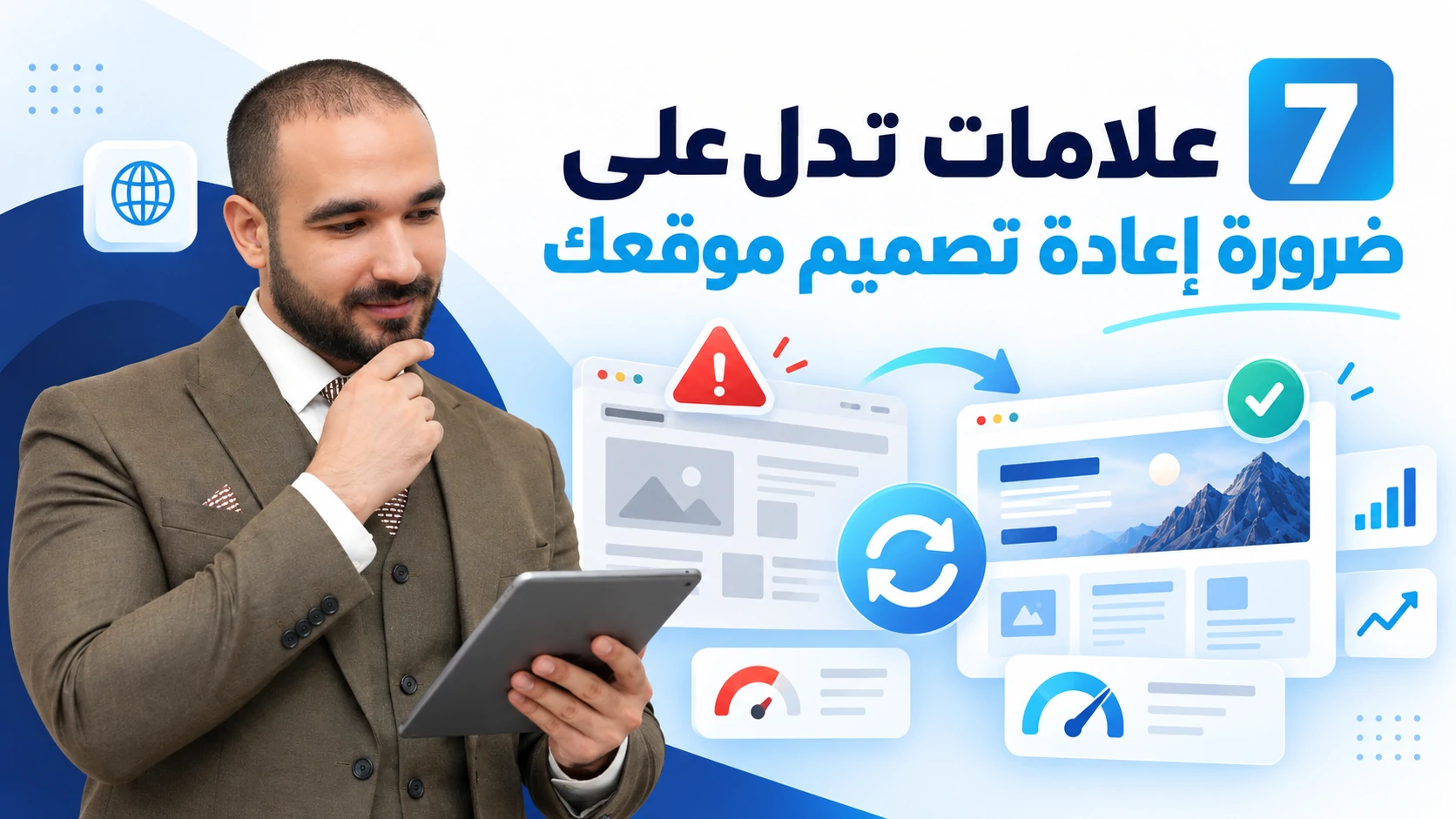 7 علامات تدل على ضرورة إعادة تصميم موقعك
