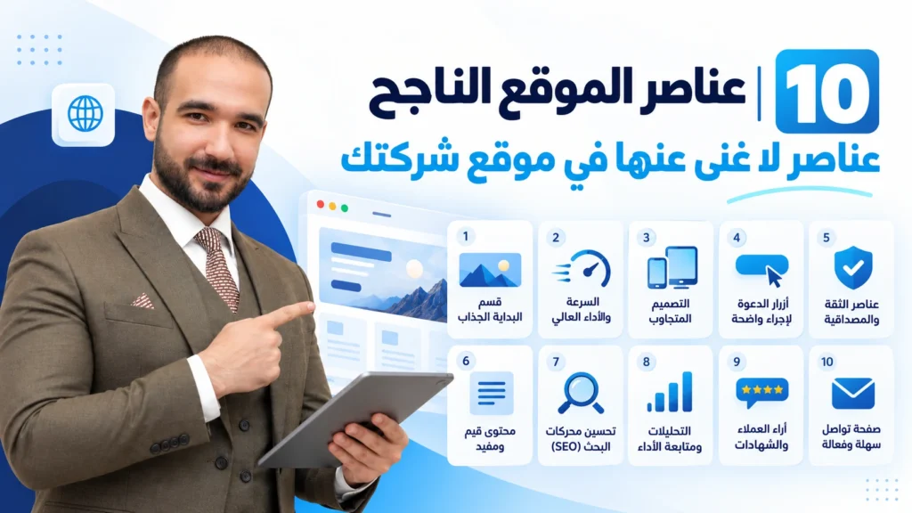 عناصر الموقع الناجح 10 عناصر لا غنى عنها في موقع شركتك