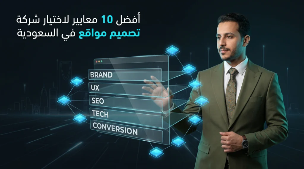 أفضل 10 معايير لاختيار شركة تصميم مواقع في السعودية