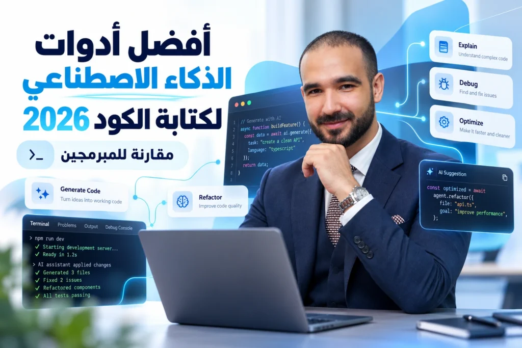 أفضل أدوات الذكاء الاصطناعي للبرمجة 2026: مقارنة للمبرمجين